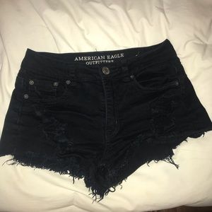 American Eagle Black Jean Shorts